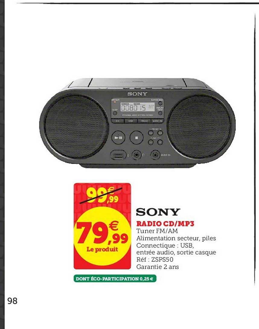 radio cd mp3 sony