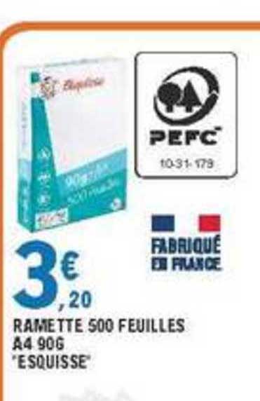 ramette 500 feuilles a4 90g esquisse
