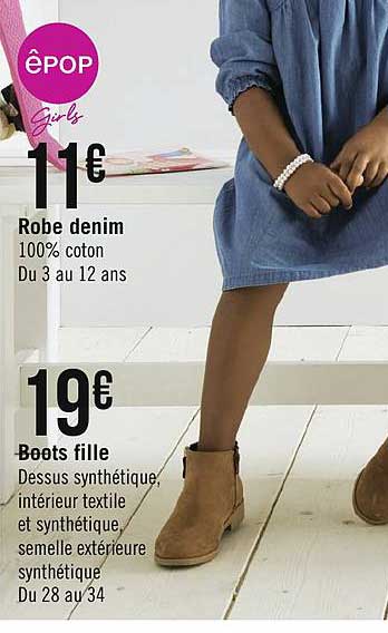 robe denim boots fille êpop
