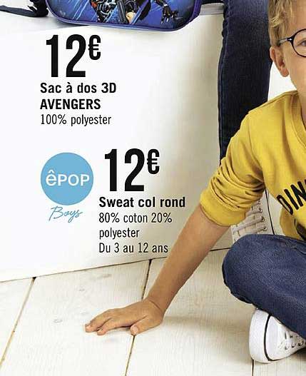 sac à dos 3d avengers êpop