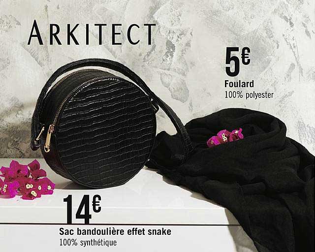 sac bandoulière effet snake arkitect