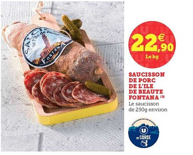 Saucisson De Porc De L île De Beauté Fontana