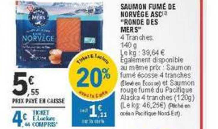 saumon fumé de norvège asc rondes des mers