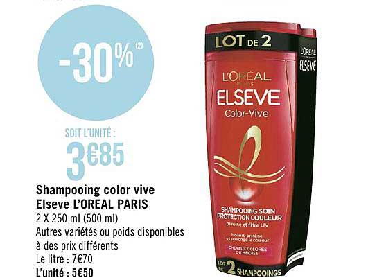 shampooing color vive elseve l oreal
