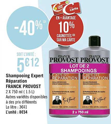 shampooing expert réparation franck provost
