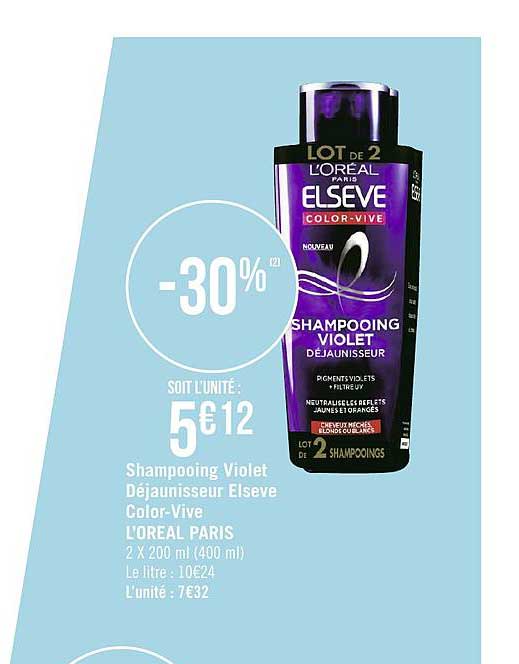 shampooing violet déjaunisseur elseve