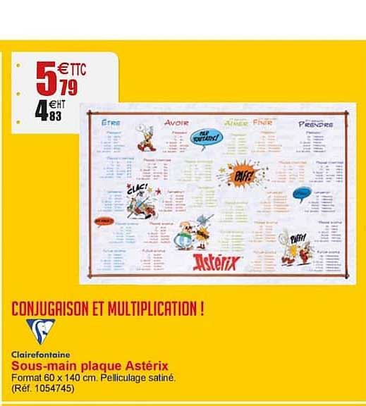 sous main plaque astérix clairefontaine