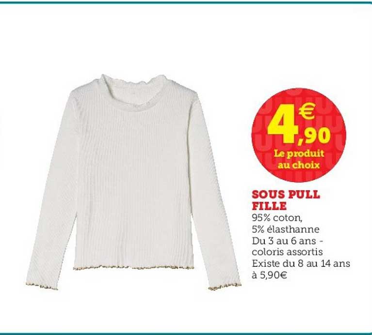 sous pull fille