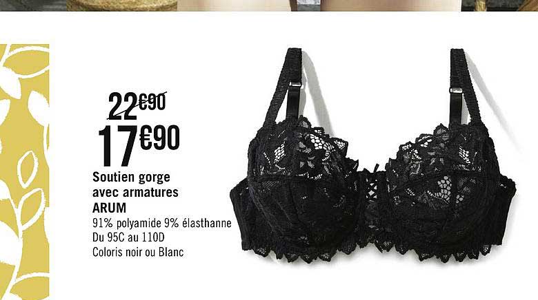 soutien gorge avec armature arum