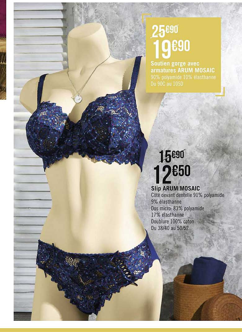 soutien gorge avec armature arum mosaic slip arum mosaic