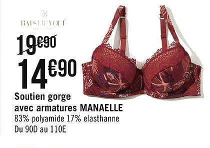 soutien gorge avec armature manaelle baiser volé