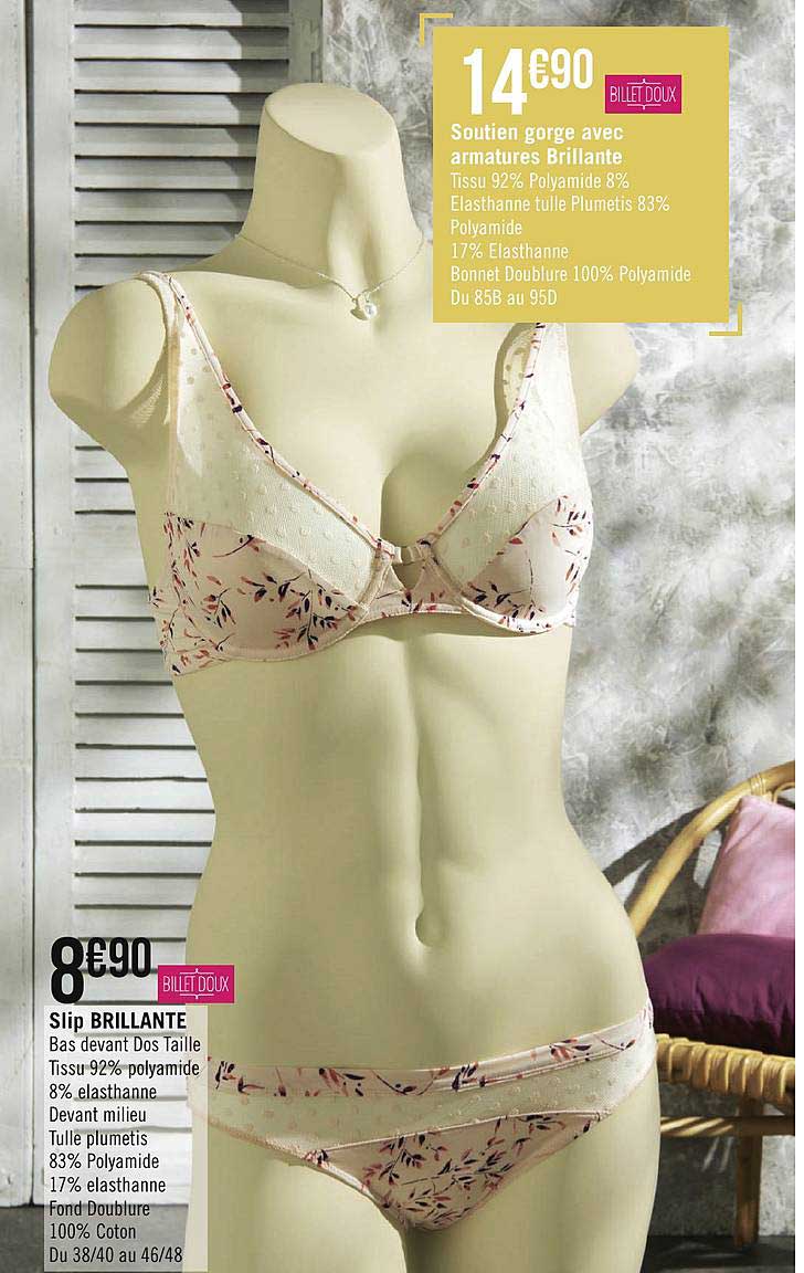 soutien gorge avec armatures brillante slip brillante billetdoux