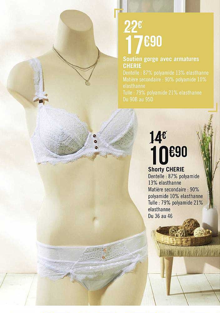 soutien gorge avec armatures cherie shorty cherie