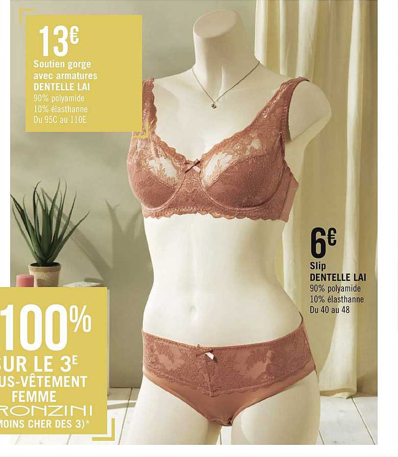 soutien gorge avec armatures dentelle lai slip dentelle lai