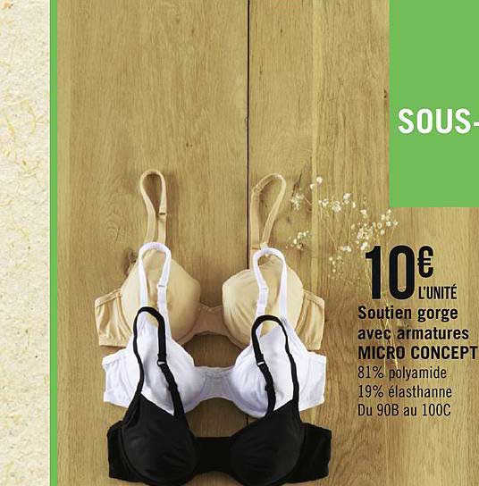 soutien gorge avec armatures micro concept