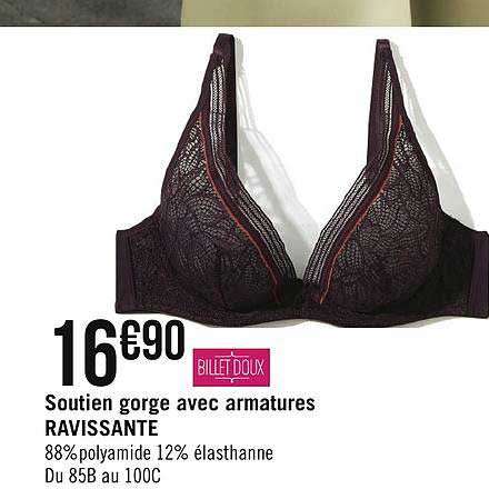soutien gorge avec armatures ravissante billetdoux