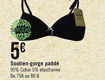 soutien gorge paddé sincère