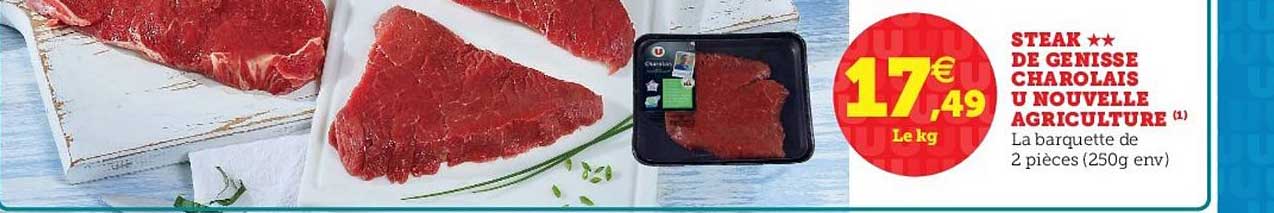 steak de genisse charolais u nouvelle agriculture