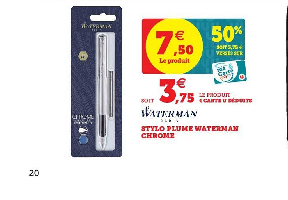 Stylo Plume Waterman Chromé