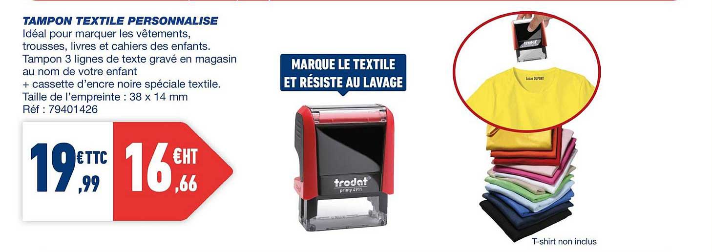 tampon textile personnalisé