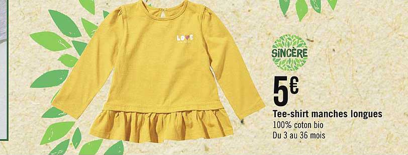 tee shirt manches longues sincère