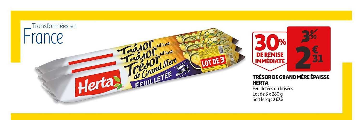 trésor de grand mère épaisse herta 30% de remise immédiate