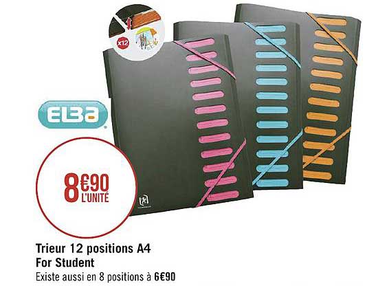 trieur 12 positions a4 for student elba