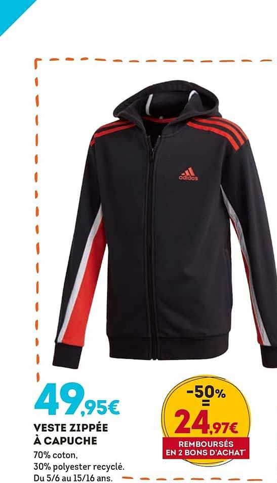 veste zippée à capuche adidas
