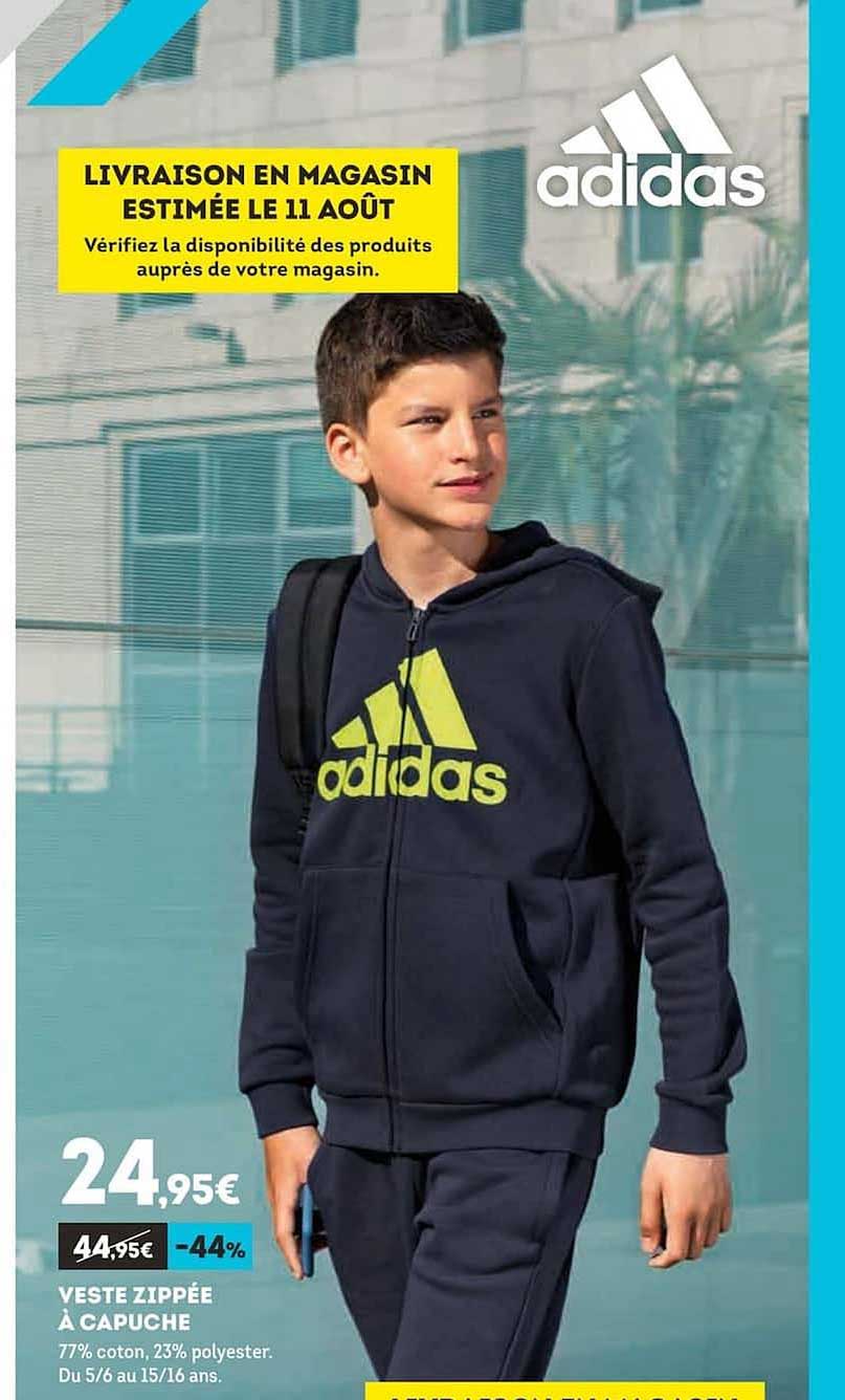 veste zippée à capuche adidas