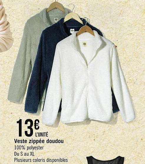 veste zippée doudou