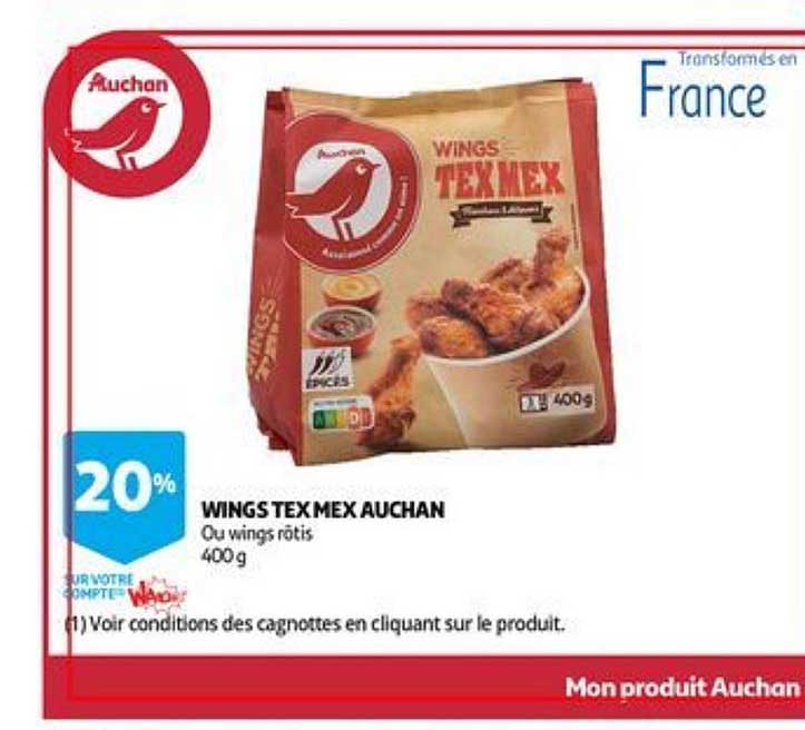 wings tex mex auchan