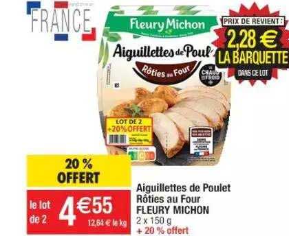 aiguillettes de poulet rôties au four fleury michon