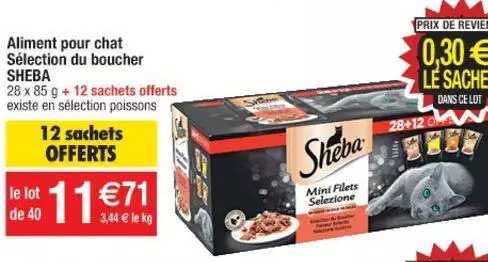 aliment pour chat sélection du boucher sheba