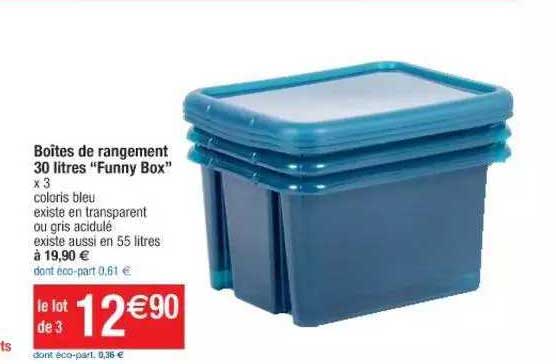 boîte de rangement 30 litres "funny box"