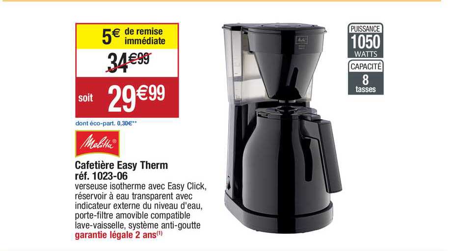 cafetière easy therm melitta réf. 1023-06