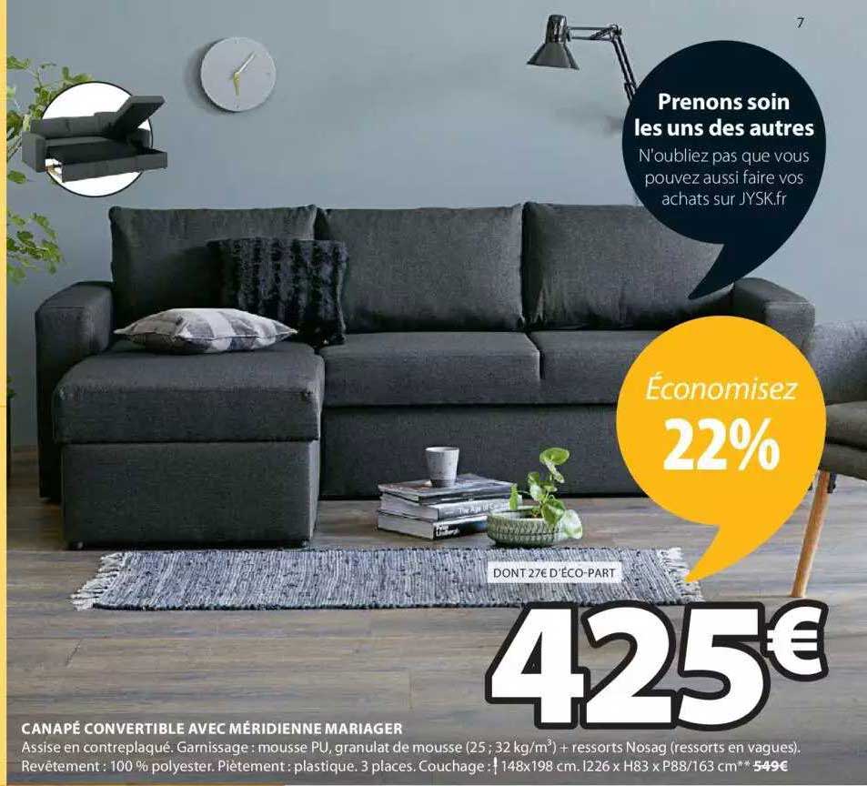 Canapé Convertible Avec Méridienne Mariager