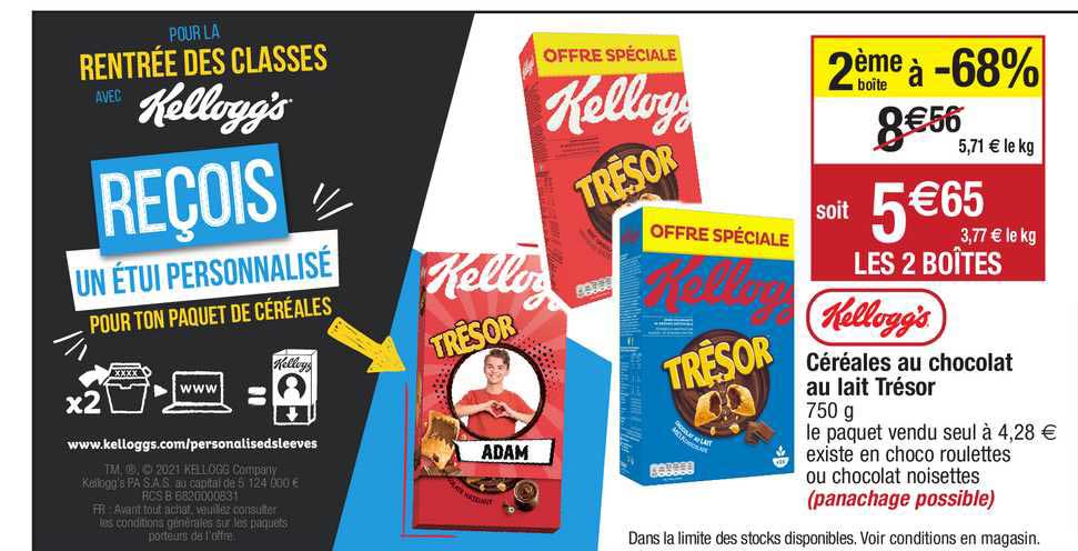 Céréales Au Chocolat Au Lait Trésor