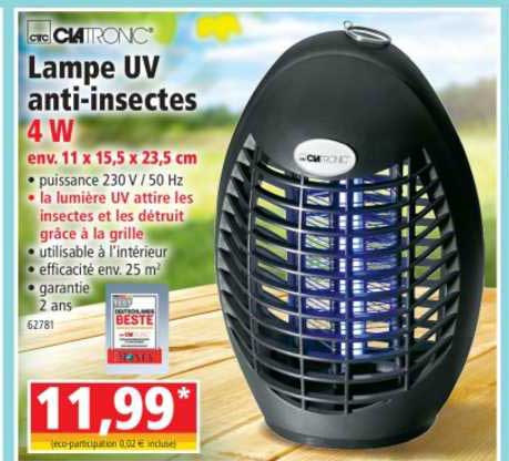 clatronic lampe uv anti-insectes 4w