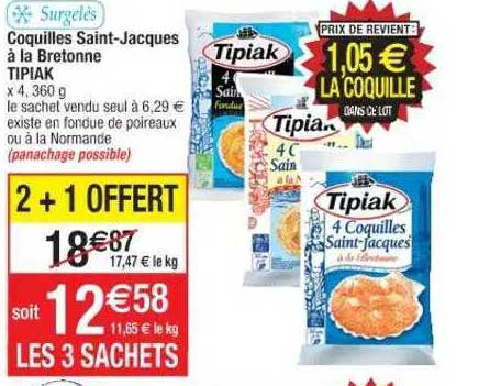 Coquilles Saint-jacques à La Bretonne Tipiak