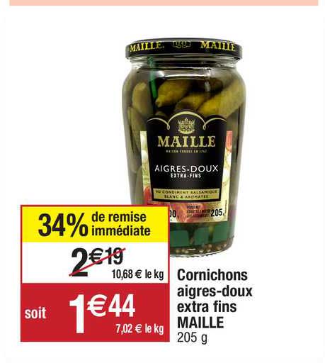 Cornichons Aigres-doux Extra Fins Maille
