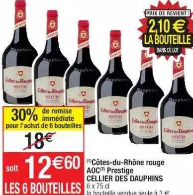 côtes-du-rhône rouge aoc prestige cellier des dauphins