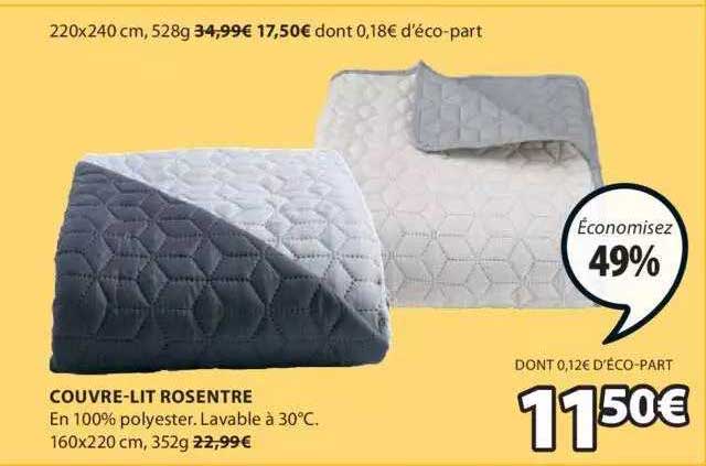 couvre-lit rosente