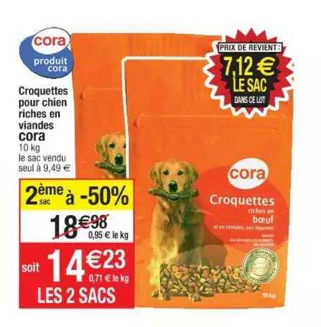 croquettes pour chien riches en viandes cora