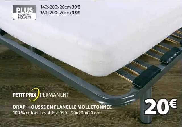 drap-housse en flanelle molletonnée