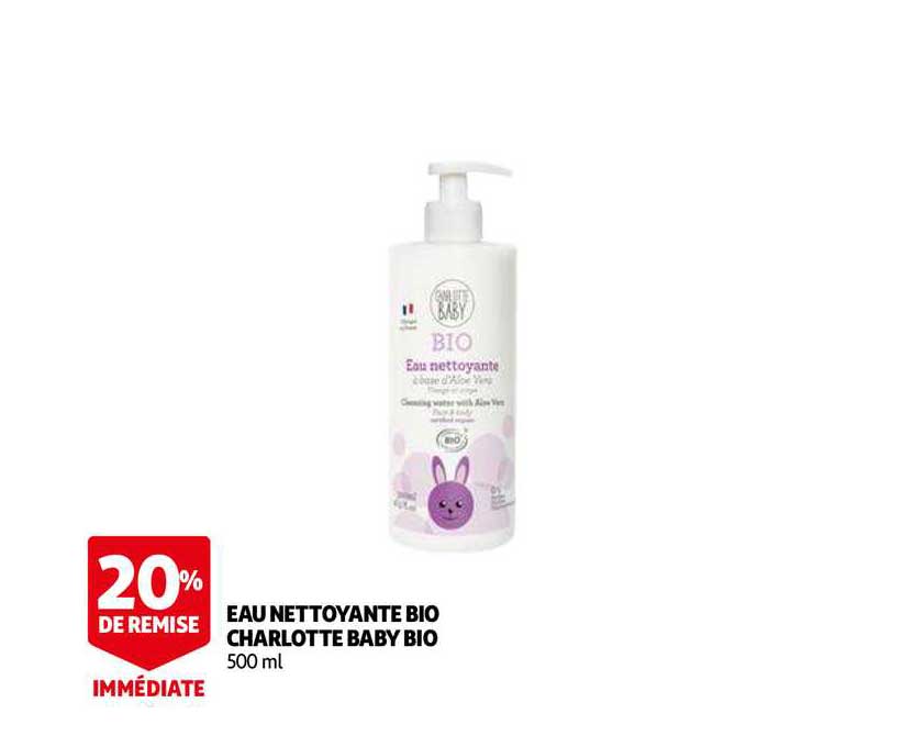 eau nettoyante bio charlotte baby bio