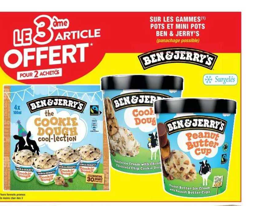 gammes pots et mini pots ben & jerry's