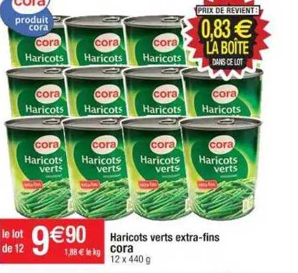 haricots verts extra-fins cora