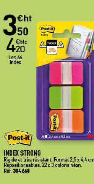 index strong post-it