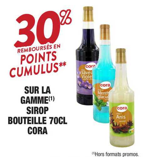 La Gamme Sirop Bouteille 70 Cl Cora
