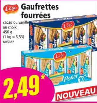 lago gaufrettes fourées